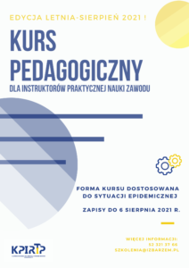 Plakat-Kurs pedagogiczny _sierpień 2021
